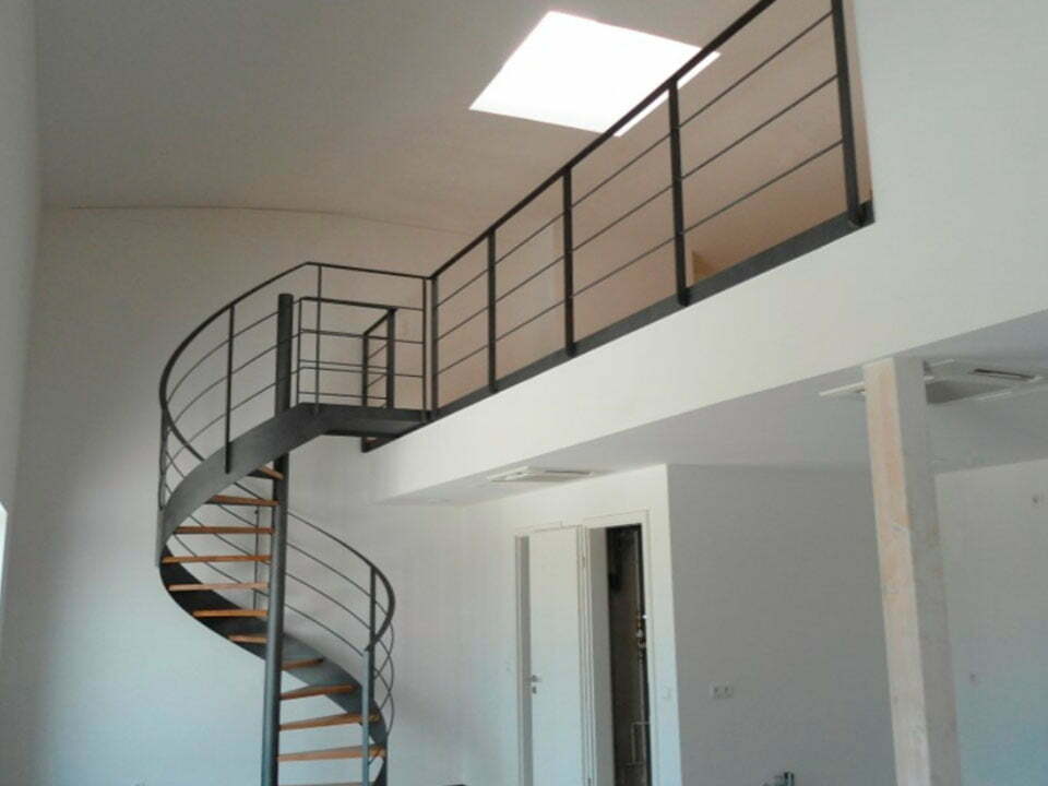 Sethial escalier 7 escalier en colimaçon intérieur en métal noir