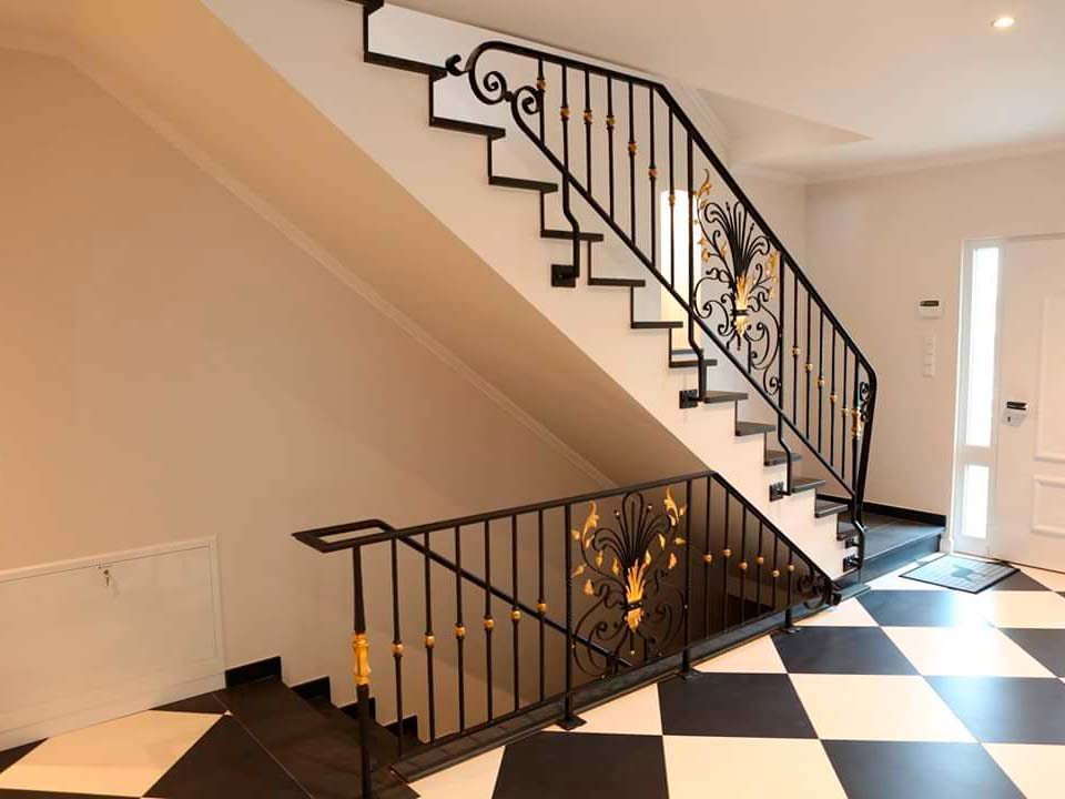 Sethial garde corps fer forge 4 garde corps en fer forgé décoratif pour escalier intérieur de maison