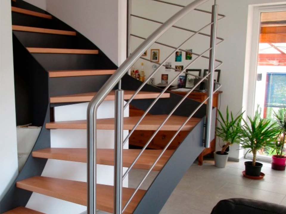 Sethial garde corps inox 2 garde corps en inox pour escalier intérieur de maison