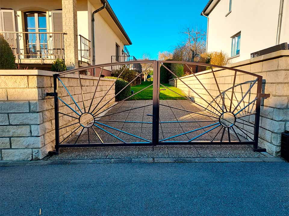 Sethial portail 1 portail en métal décoratif marron pour maison